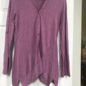 LOGO by Lori Goldstein asymmetrical cardigan.